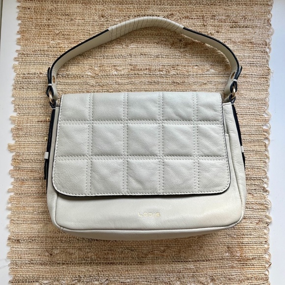 Lodis Handbags - Lodis Kinsley Leather Flap Crossbody Bag in Mushroom Gray